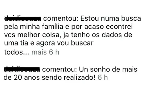 Depoimento: busca pela família e sonho realizado